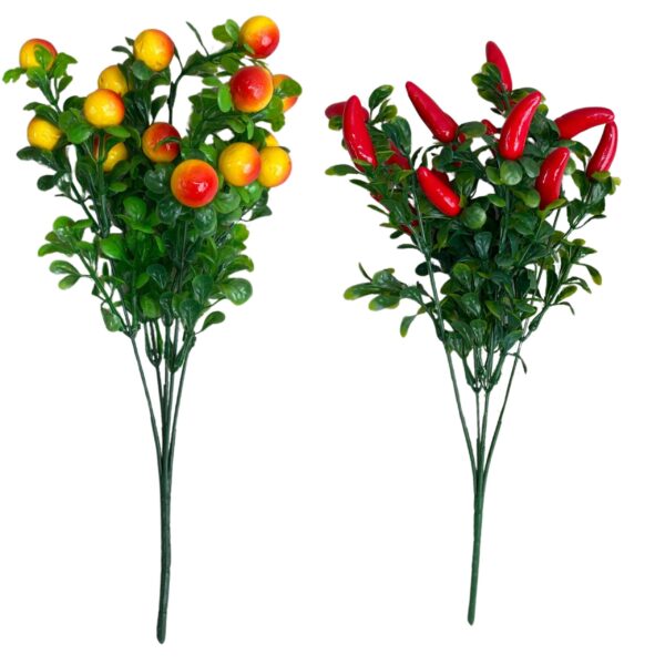 Artificial Chilli & Berries Vine (nr-34) | Elegant 30cm Faux Bloom for Timeless Décor - Image 1