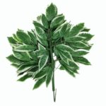 Artificial Mango Leaves Green Plant | White and Green Decorative Foliage for Landscaping and Interior Décor (LS-5)