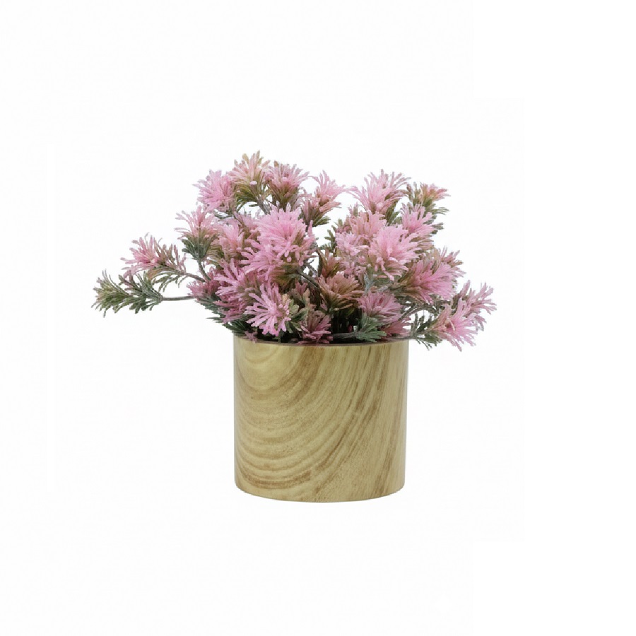 4 Vine flower potted in Cylinder Vase | 18cm Tabletop decorations - Image 1