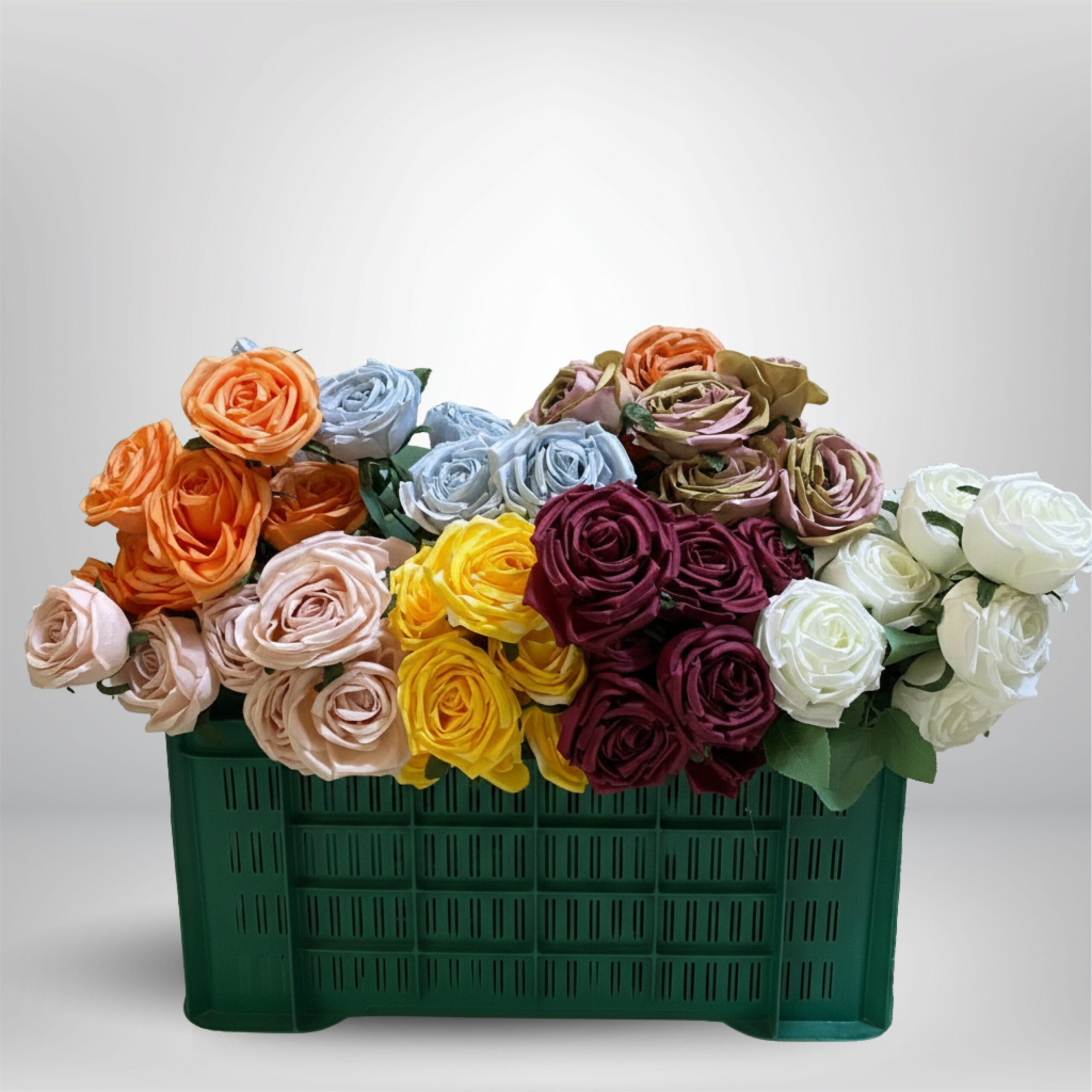 Artificial Rose flower 9 Heads Bouquet Camellia Artificial Flowers | Wedding and Home Decoration Floral setup Roses (PN-2) - Image 1