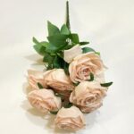 9 Heads Bouquet Camellia Artificial Flowers | Wedding and Home Decoration Floral setup Roses (PN-2) - Image 11