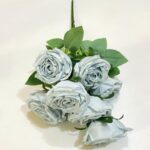 9 Heads Bouquet Camellia Artificial Flowers | Wedding and Home Decoration Floral setup Roses (PN-2) - Image 7