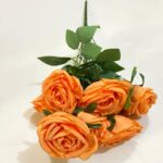 9 Heads Bouquet Camellia Artificial Flowers | Wedding and Home Decoration Floral setup Roses (PN-2) - Image 9