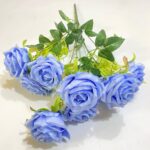 Artificial Rose Flowers | 55cm 9-Heads flowers for Wedding and Home Decoration Floral setup (PN-1) - Image 3